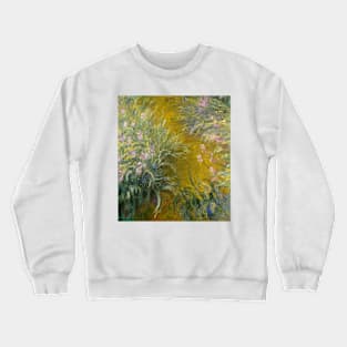 The Path through the Irises by Claude Monet Crewneck Sweatshirt